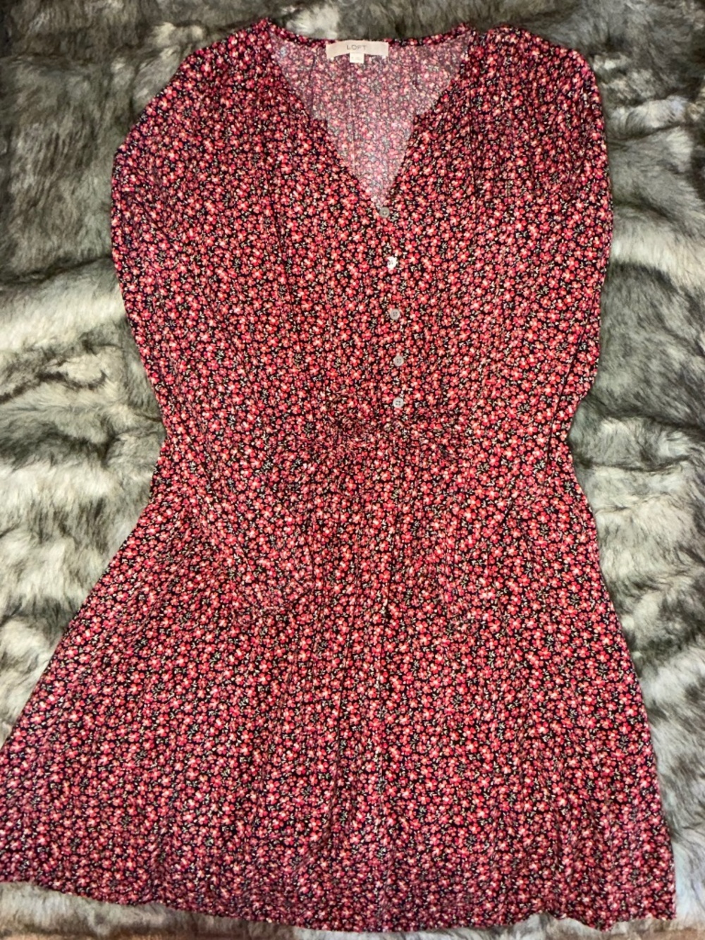 LOFT // Floral Print Dress // Size XL